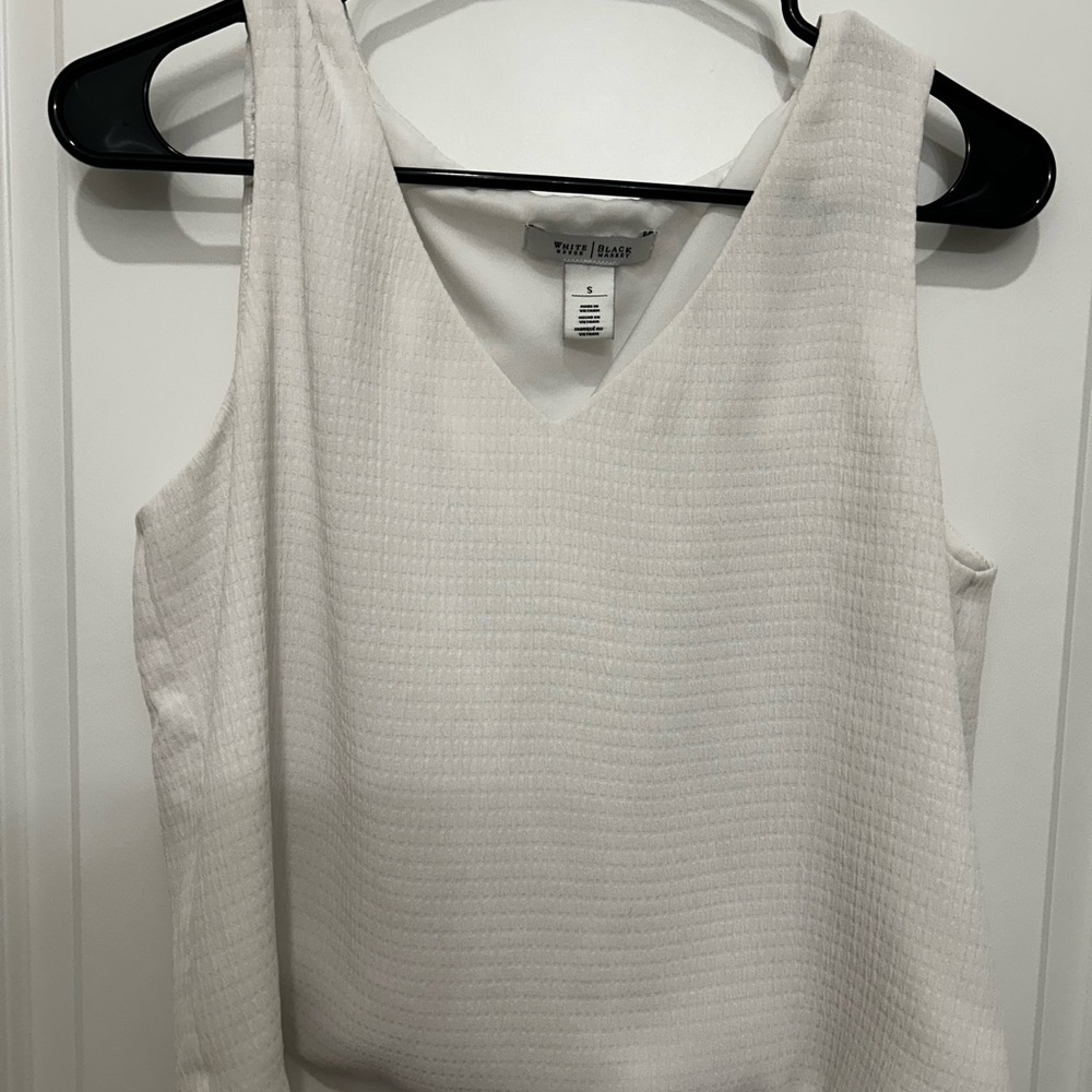 Banana Republic Textured Cream Tank Top